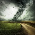 صورة توضح اعصار اندرو