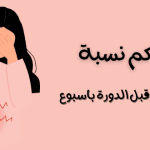 كم نسبة الحمل قبل الدورة باسبوع