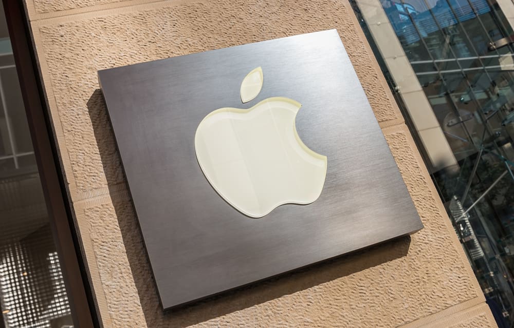 Apple Store brand logo on store front