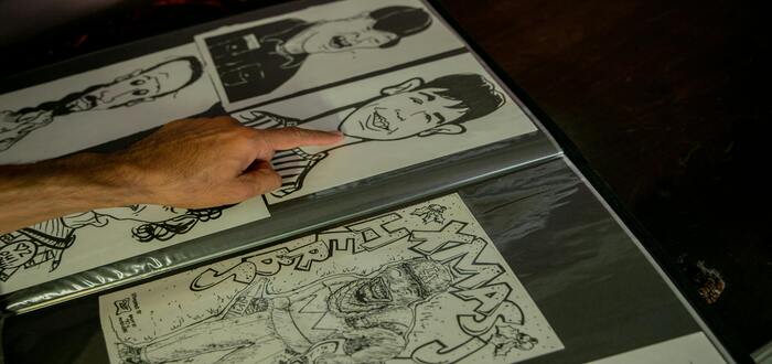 ابتكار الكاريكاتير اول من رسم الكاريكاتير