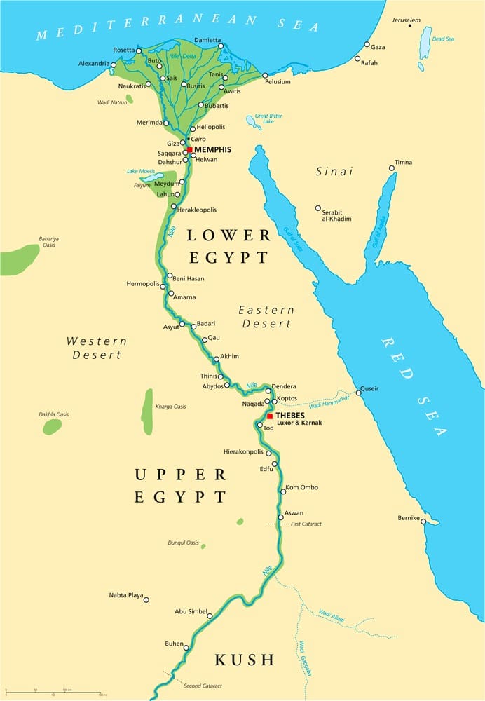 خريطة نهر النيل