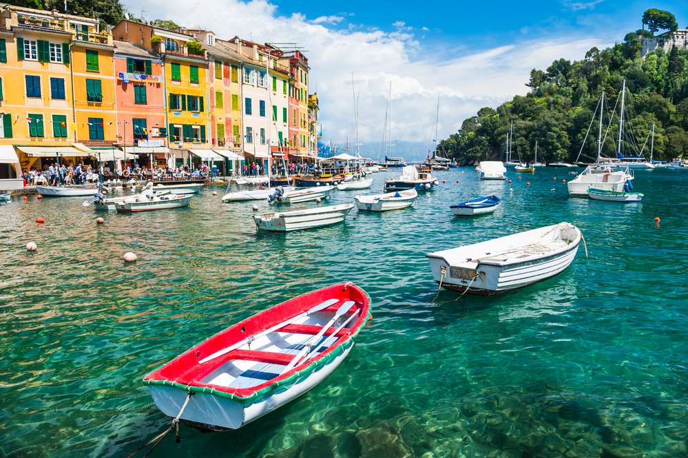 Beautiful sea coast in Portofino, Italy
