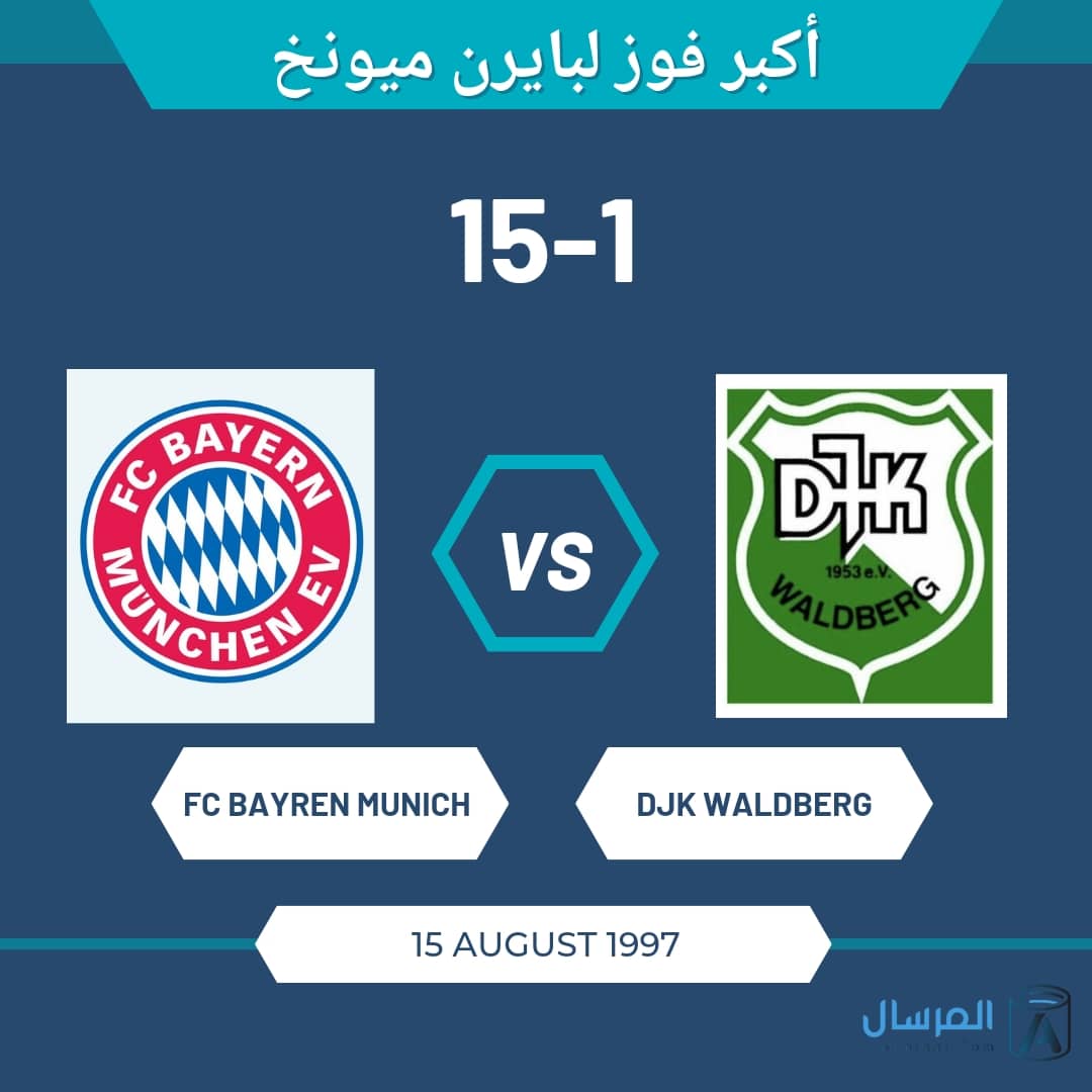 أكبر فوز لبايرن ميونخ