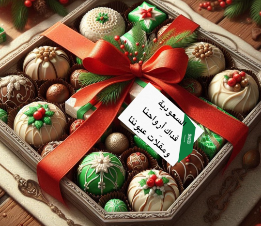 صينية شيكولاتة من توزيعات وطنية سعودية