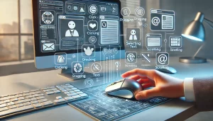 الأعمال التي تقوم بها الفأرة في الحاسوب