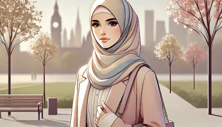 فتاة محجبة