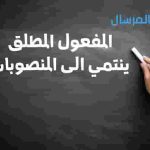 المفعول المطلق ينتمي الى المنصوبات