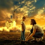 إطلاق صاروخ كأحد أمثلة قانون نيوتن الثالث